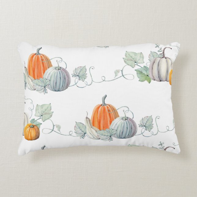 Autumn Pumpkins1 Accent Pillow (Front)