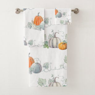 pumpkin bathroom towels