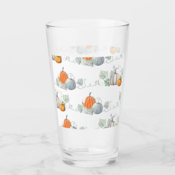 Autumn Pumpkins1 Glass by BlayzeInk at Zazzle