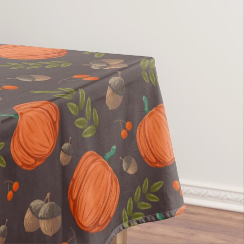 Autumn Pumpkins and Acorns Tablecloth