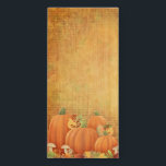 Autumn pumpkins and foliage illustration. magnetic magnetic notepad<br><div class="desc">Digital hand drawn illustration featuring pumpkins,  leaves,  mushrooms,  berries,  and acorns beautifully colored in all the classic fall shades.</div>