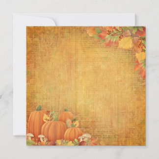 Autumn Pumpkins and foliage illustration Note Card