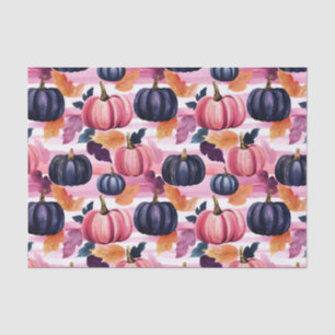 Autumn Pumpkins and Leaves Fall Pattern Decoupage Tissue Paper