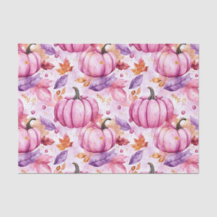 Autumn Pumpkins and Leaves Fall Pattern Decoupage Tissue Paper