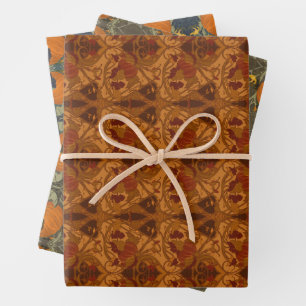 Autumn Pumpkins and Vines Coordinating Wrapping Paper Sheets