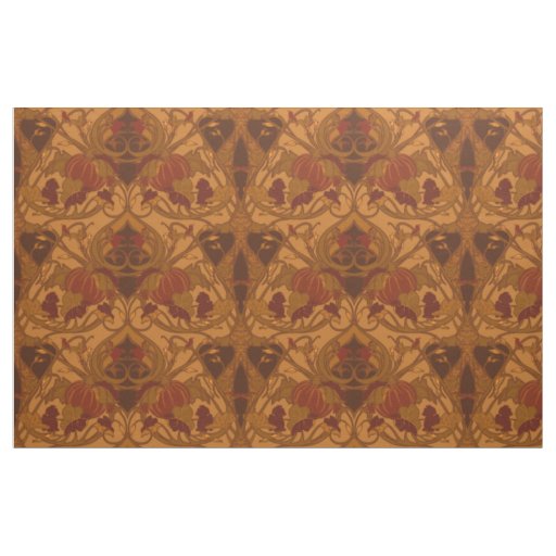 Autumn Pumpkins and Vines Designer Fabric