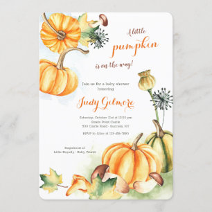 Autumn Pumpkins Baby Shower Invitation