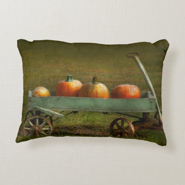 Autumn - Pumpkins - Free ride Decorative Pillow (Back)