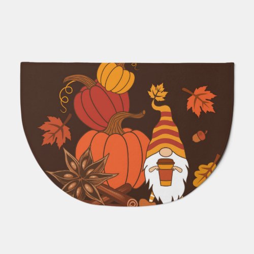Autumn Pumpkins Gnome Spice Card Doormat