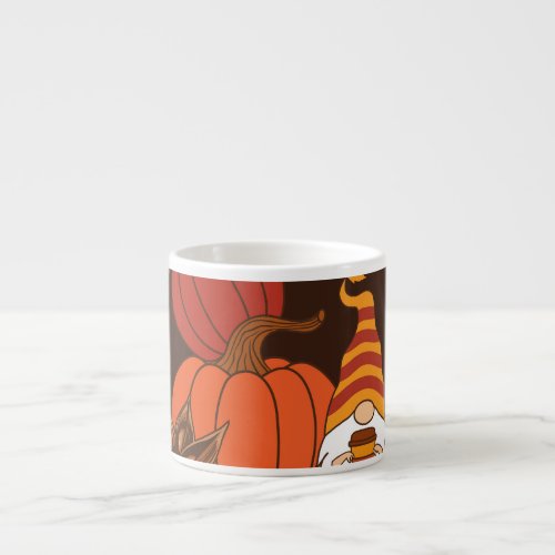 Autumn Pumpkins Gnome Spice Card Espresso Cup