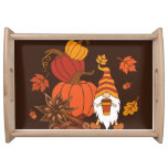 Autumn Pumpkins Gnome Spice Card Serving Tray