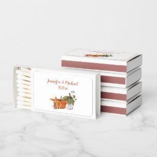 Autumn Pumpkins Greenery Wedding Favor Matches
