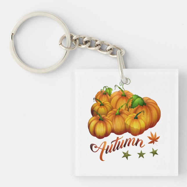 Autumn pumpkins       keychain (Front)