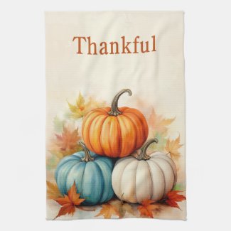 Autumn Pumpkins Kitchen Towel