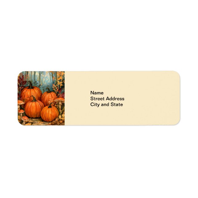 Autumn Pumpkins Label (Front)