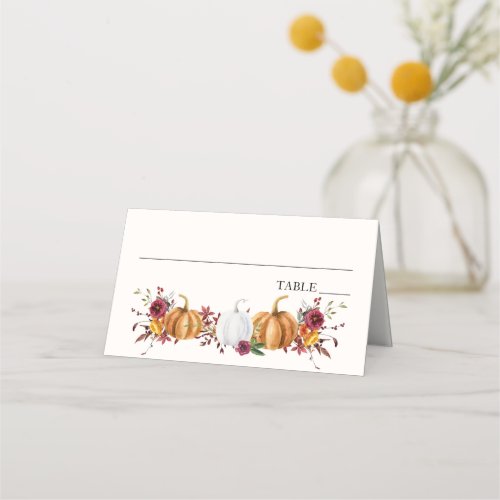 Autumn Pumpkins Name Place Cards