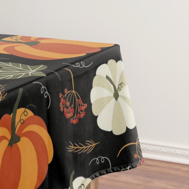 Autumn Pumpkins Pattern Tablecloth (In Situ)