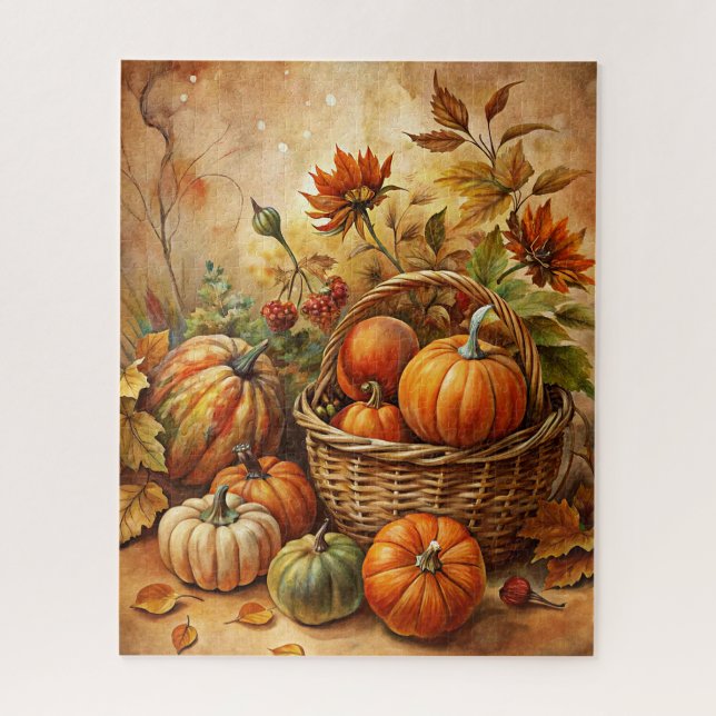 Autumn Pumpkins Puzzle (Vertical)