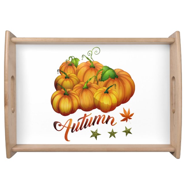 Autumn pumpkins      serving tray (Front)