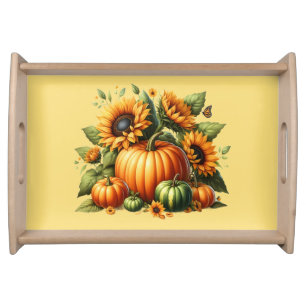 Autumn Pumpkins Serving Tray