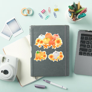 Autumn Pumpkins Sunflowers Sticker