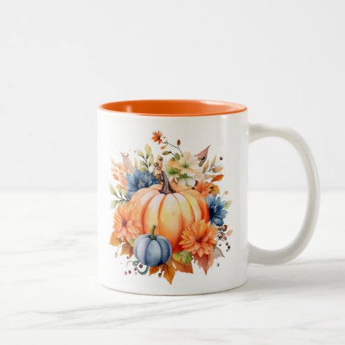 Autumn Pumpkins Two_Tone Coffee Mug