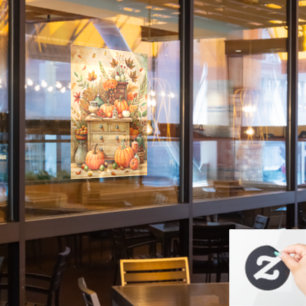 Autumn Pumpkins Window Cling