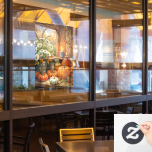 Autumn Pumpkins Window Cling