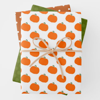 Autumn Pumpkins Wrapping Paper Sheets