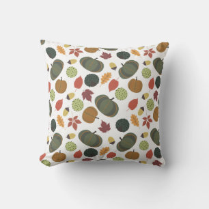 autumn pupmkins pattern throw pillow