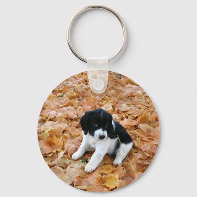 Autumn Puppy Keychain (Front)