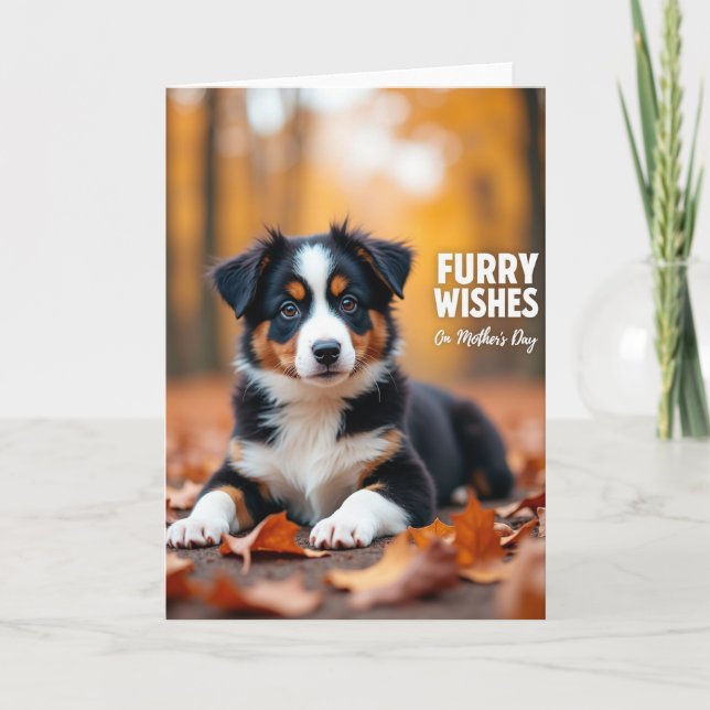 Autumn Puppy Portrait Card (Front)