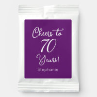 Autumn Purple Cheers to 70 Years 70th Birthday