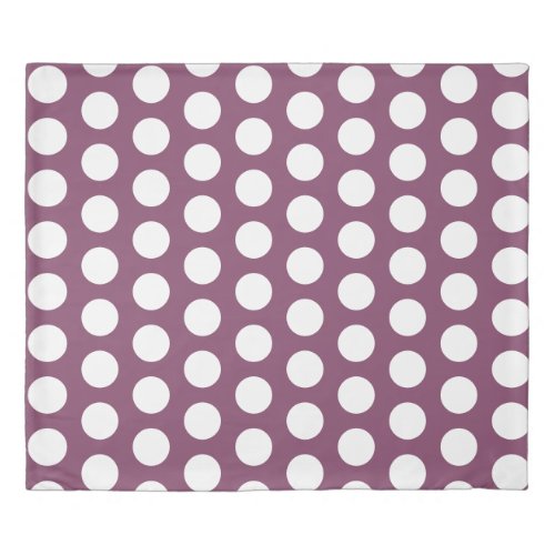 Autumn Purple Geometric White Polka Dots  Duvet Cover