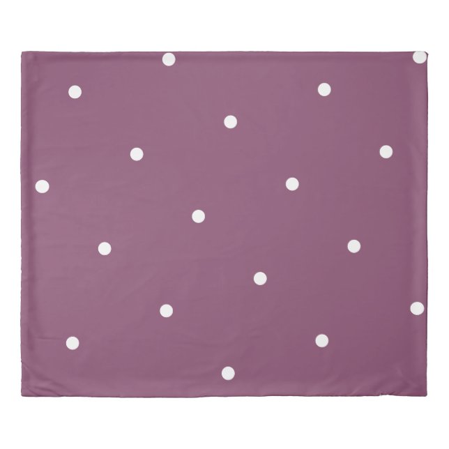  Autumn Purple Geometric White Polka Dots       Duvet Cover (Front)