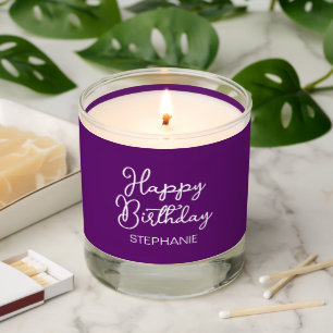 Autumn Purple Happy Birthday Cheers to 65 Years Scented Candle