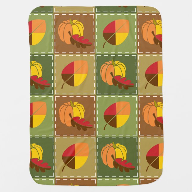 Autumn Quilt Baby Blanket (Front)