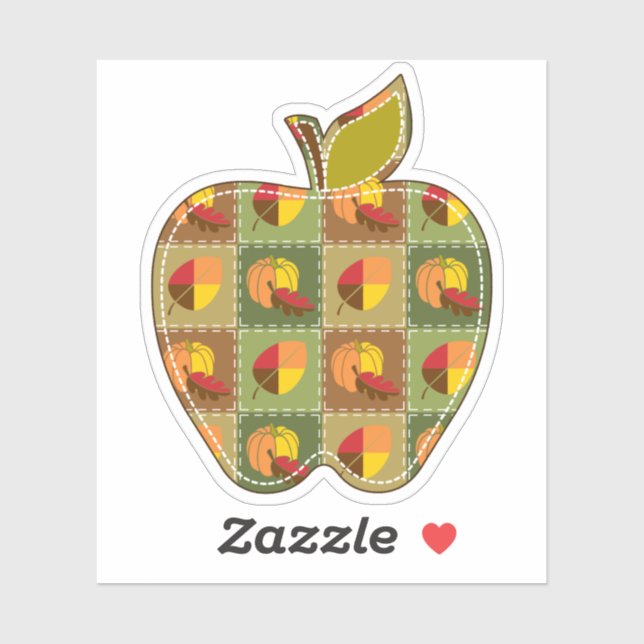 Autumn Quilt Contour Sticker (Sheet)