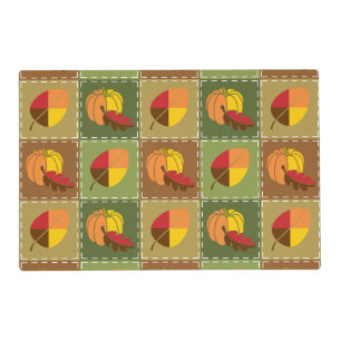 Autumn Quilt Laminated Place Mat