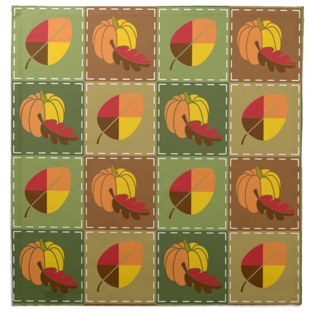 Autumn Quilt Napkin (Front)