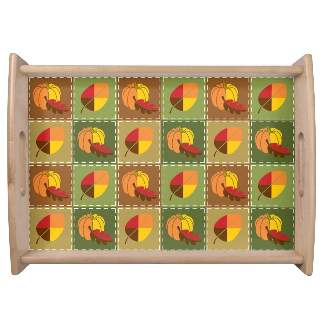 Autumn Quilt Serving Tray (Front)