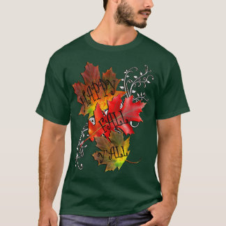 Autumn Quote Happy Fall Yall, Pattern Leaves Fall T-Shirt