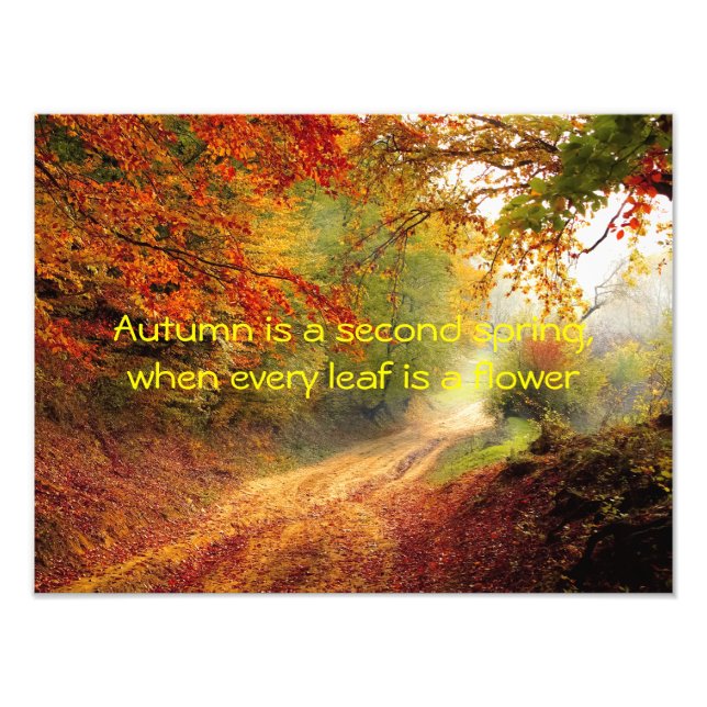 Autumn quote photo print (Front)