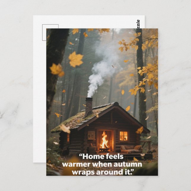 Autumn Quotes Forest Trees Leaves Ways  Postcard (Front/Back)