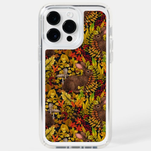 Autumn Rabbit on black Speck iPhone 14 Pro Max Case