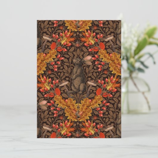 Autumn rabbit on brown (Standing Front)