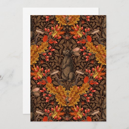 Autumn rabbit on brown (Front/Back)
