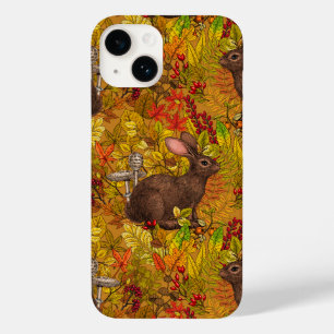 Autumn Rabbit on ochre Case-Mate iPhone 14 Case