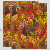 Autumn Rabbit on red (Front/Back)