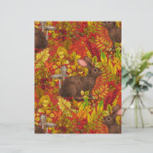 Autumn Rabbit on red (Standing Front)